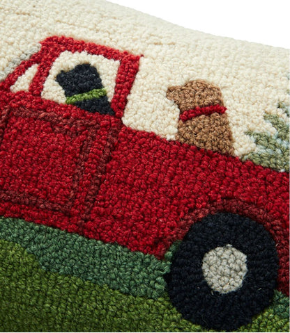 Wool Hooked Throw Pillow, Dog Trio, 14" x 20" | L.L.Bean Essential