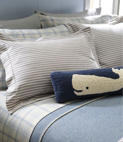 Wool Hooked Throw Pillow, Whale, 8" x 24" | L.L.Bean Value