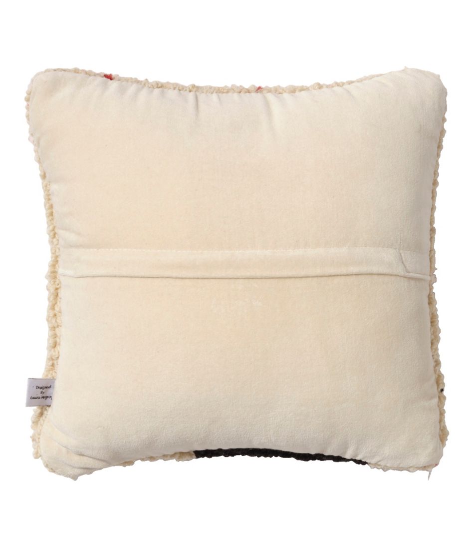 Wool Hooked Throw Pillow, Snowflake Black Lab, 14" x 14" | L.L.Bean Classic