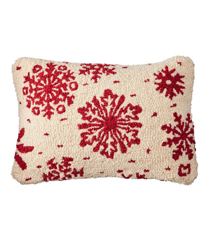 Wool Hooked Throw Pillow, Snowflake, 14" x 20" | L.L.Bean Great Value