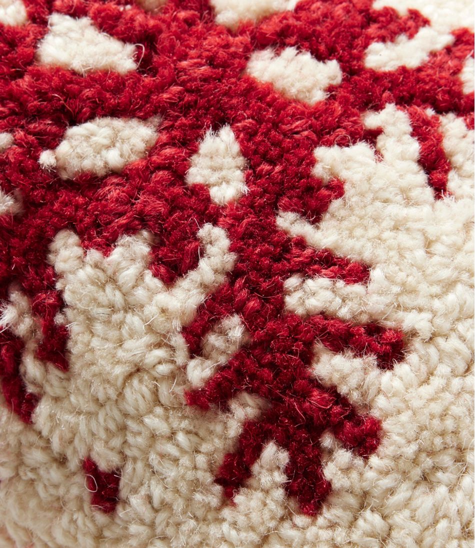 Wool Hooked Throw Pillow, Red Flake, 8" x 12" | L.L.Bean Latest