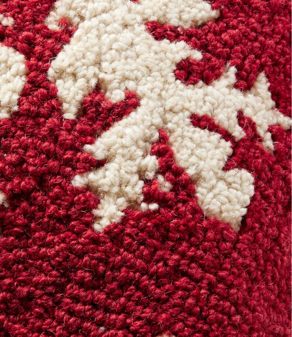 Wool Hooked Throw Pillow, Snowflake, 14" x 14" | L.L.Bean Trending