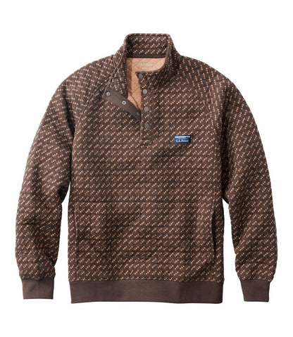 Men's Bean's Quilted Sweatshirt, Mockneck, Print | L.L.Bean Best Seller