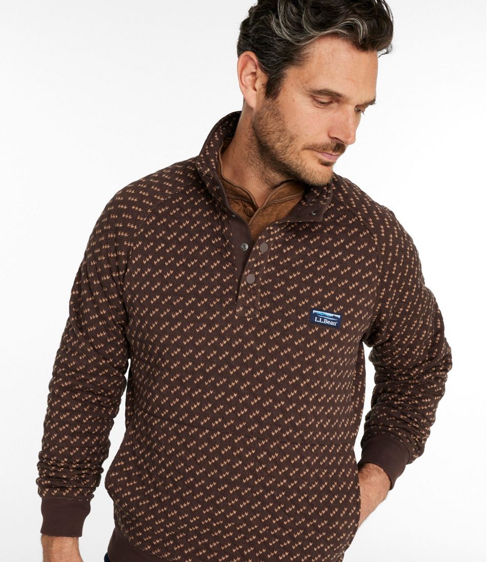 Men's Bean's Quilted Sweatshirt, Mockneck, Print | L.L.Bean Best Seller