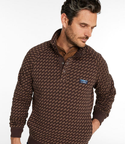 Men's Bean's Quilted Sweatshirt, Mockneck, Print | L.L.Bean Best Seller