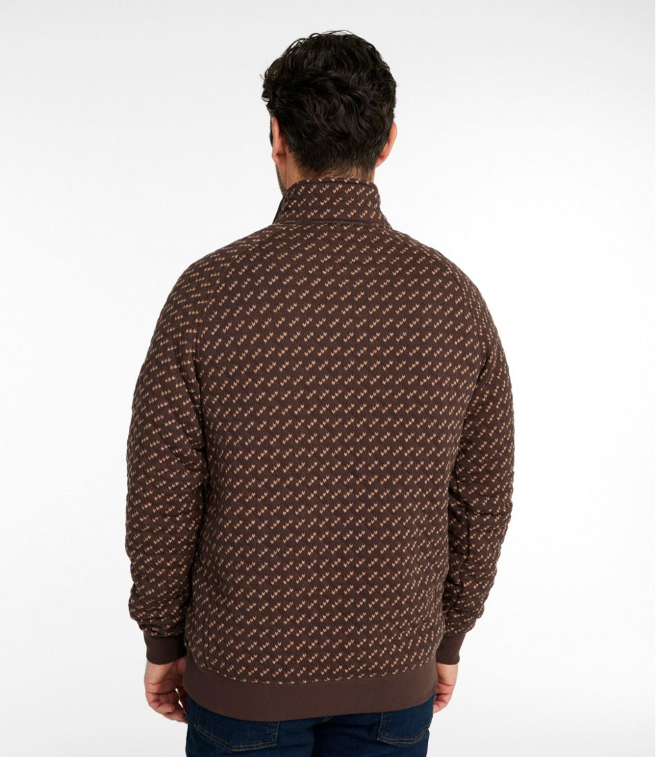 Men's Bean's Quilted Sweatshirt, Mockneck, Print | L.L.Bean Best Seller
