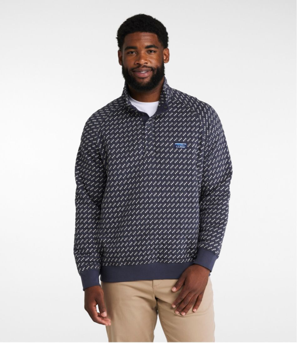 Men's Bean's Quilted Sweatshirt, Mockneck, Print | L.L.Bean Best Seller