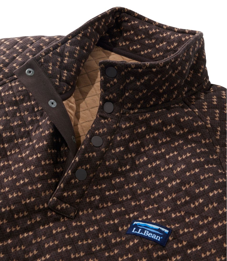 Men's Bean's Quilted Sweatshirt, Mockneck, Print | L.L.Bean Best Seller
