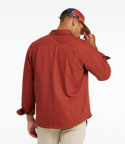 Men's Katahdin Performance Flannel Shirt-Jacket, Hi-Pile Fleece-Lined Solid | L.L.Bean Recommended