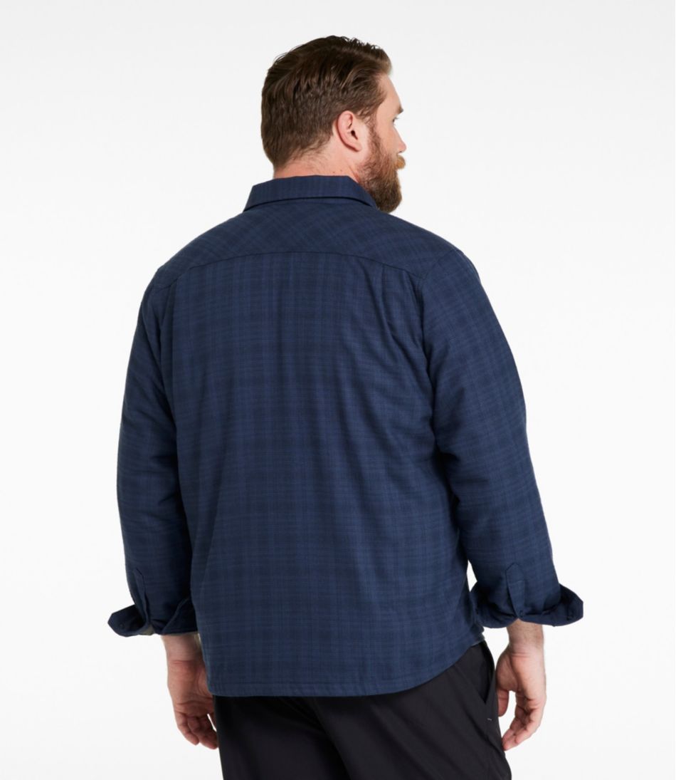 Men's Katahdin Performance Flannel Shirt-Jacket, Hi-Pile Fleece-Lined Solid | L.L.Bean Recommended
