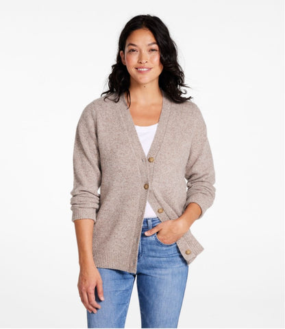 Women's Bean's Classic Ragg Wool Sweater, Button-Front Cardigan | L.L.Bean Exclusive