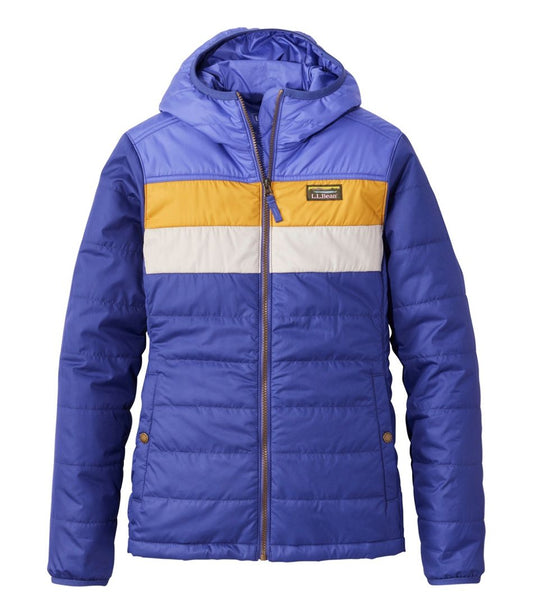 Women's Mountain Classic Puffer Hooded Jacket, Colorblock | L.L.Bean Great Value