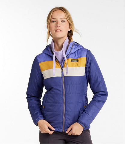 Women's Mountain Classic Puffer Hooded Jacket, Colorblock | L.L.Bean Great Value