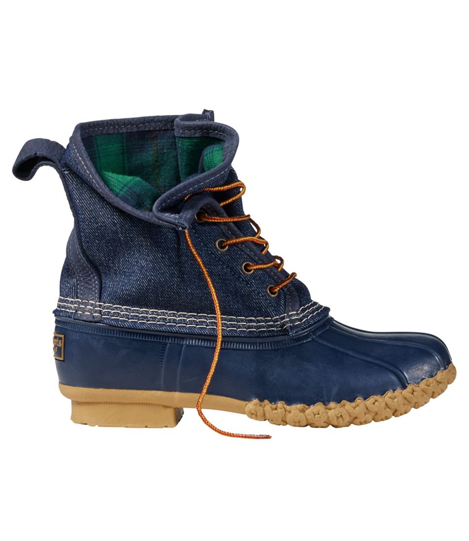 Women's Bean Boots, 8" Denim Insulated Flannel-Lined | L.L.Bean Best Seller