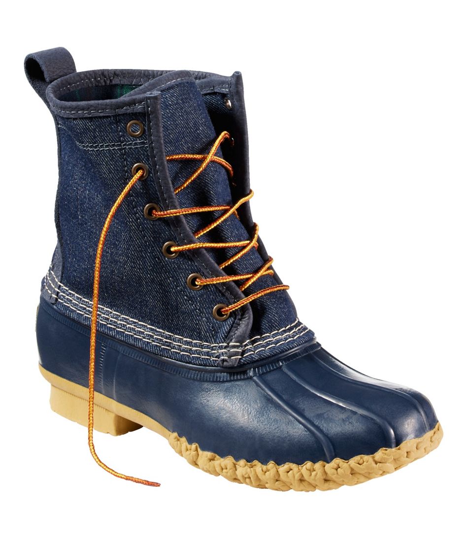 Women's Bean Boots, 8" Denim Insulated Flannel-Lined | L.L.Bean Best Seller
