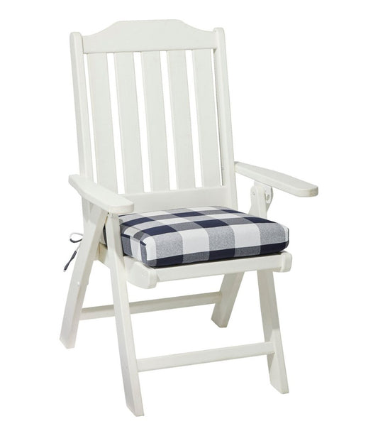 All-Weather Folding/Armless Chair Cushion, Buffalo Plaid | L.L.Bean Signature