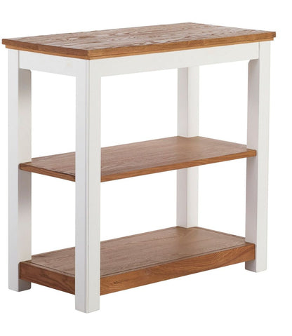 Painted Farmhouse Two-Shelf Console, Wood Top | L.L.Bean Classic