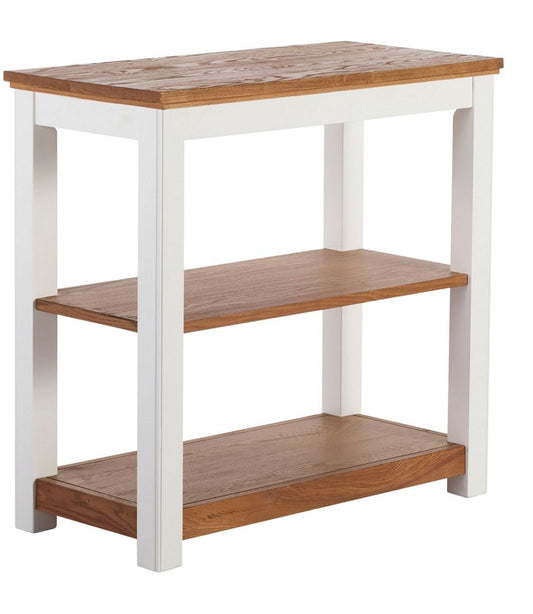 Painted Farmhouse Two-Shelf Console, Wood Top | L.L.Bean Classic