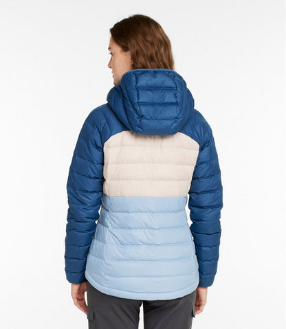 Women's Bean's Down Hooded Jacket, Colorblock | L.L.Bean Essential