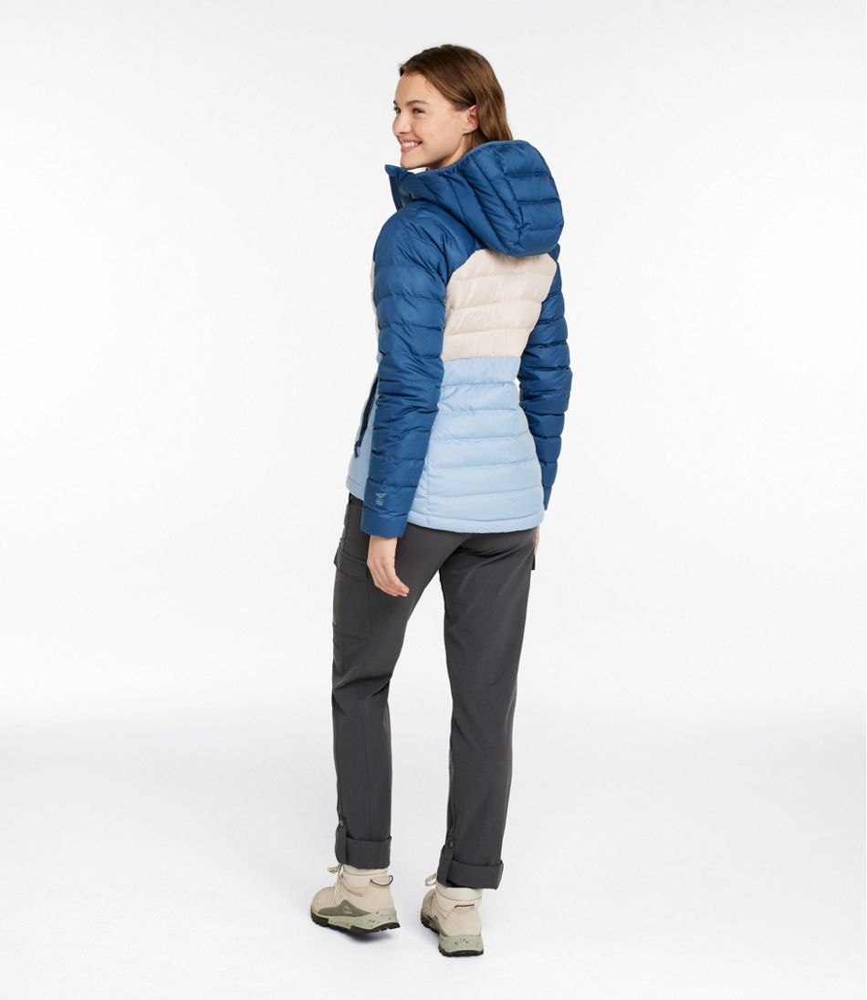 Women's Bean's Down Hooded Jacket, Colorblock | L.L.Bean Essential