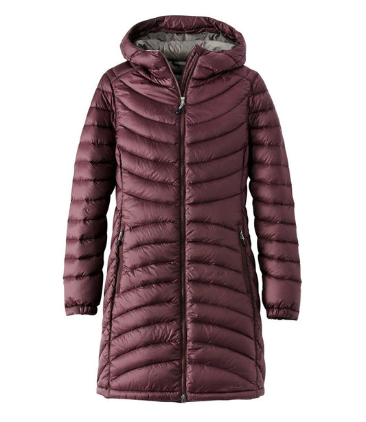 Women's Ultralight 850 Down Hooded Coat, Three-Quarter Length | L.L.Bean Essential